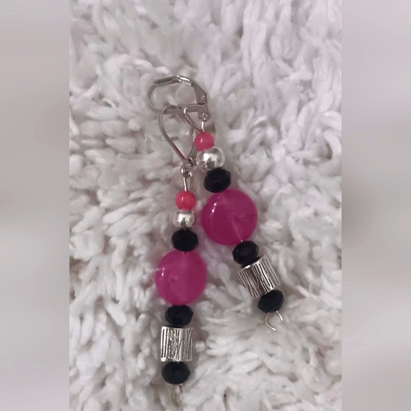 🍒 Dangle Hand Crafted Earrings 925 STERLING SILVER HOOKS 🐥 - Picture 1 of 3